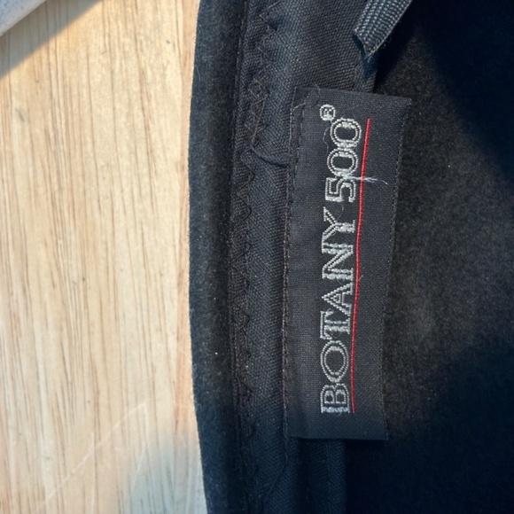 Vintage Botany 500 Newsboy Cap 100% Pure Wool Made in USA Black Retro Classic - Picture 5 of 9